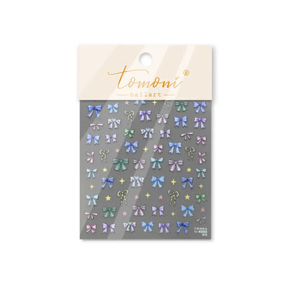 Shining Aurora Shell Light Butterfly Nail Stickers 5D Nail Art Design Decoration Decals DIY Manicure High Quality
