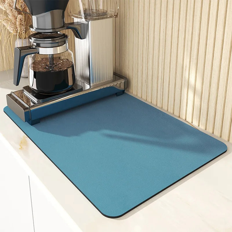 Super antiderrapante grande cozinha absorvente drenagem esteira super absorvente drenagem prato de café secagem rápida banheiro drenagem almofada