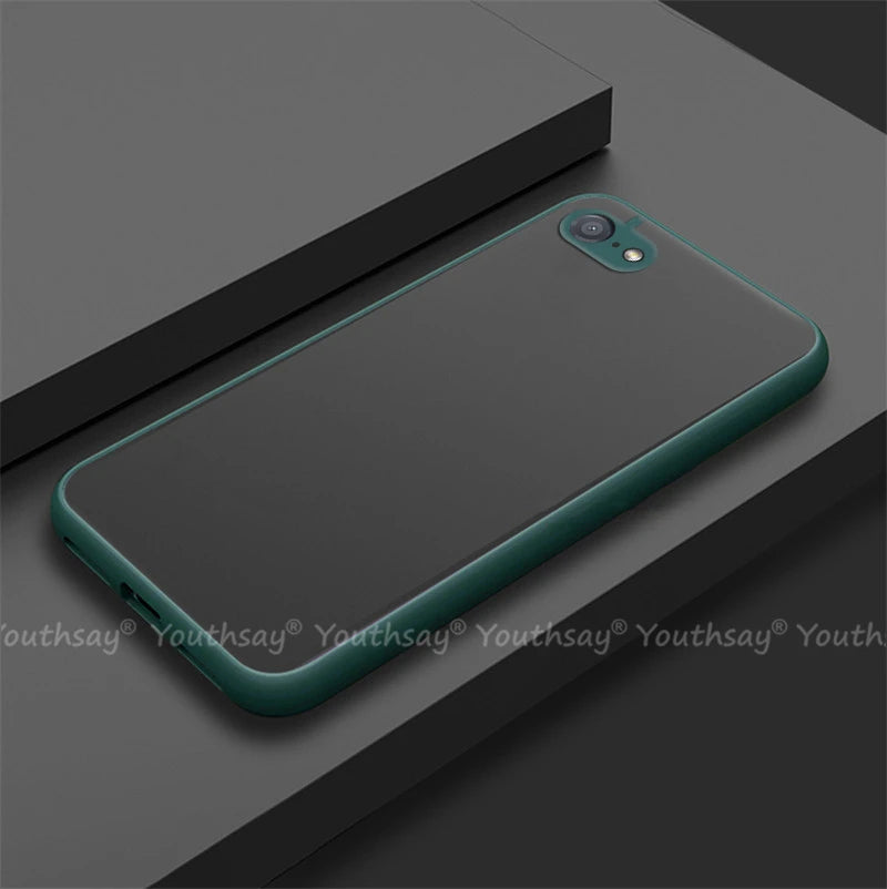 Funda para iPhone SE 2022, funda para iPhone SE 3, 2022, 2020, 8, 7 Plus, funda de silicona mate translúcida de goma para iPhone SE 2022.