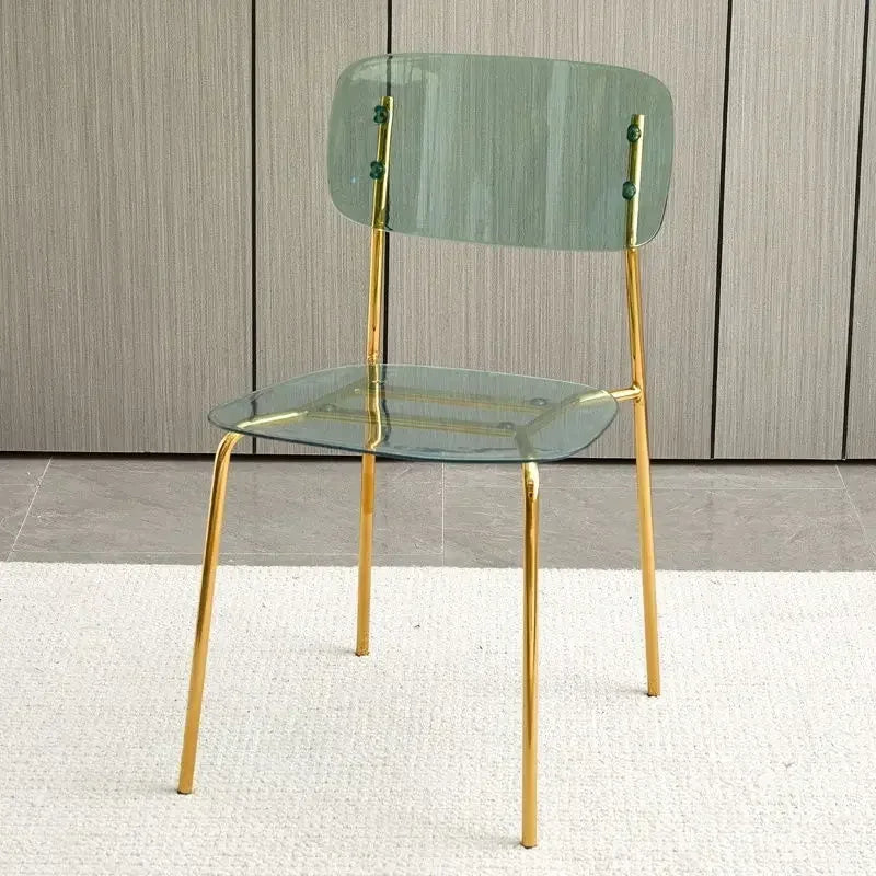 Modern Simple Household Transparent Dining Chair Backrest Single Person Leisure Net Red Table Plastic Chair Makeup Chairs  стул