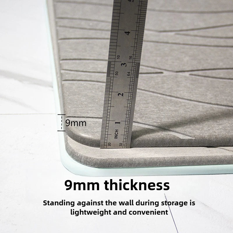 Indoor Diatomite Stone Bath Mat Diatom Mud Soft Mat Water Absorption Quick Drying Diatomite Stone Shower Mat Entryway Rugs