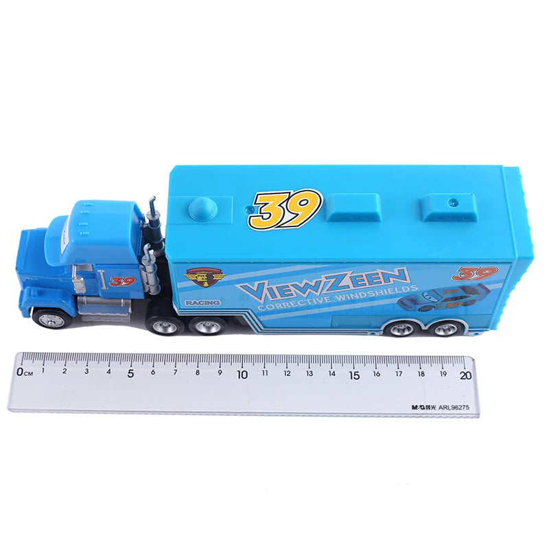 Disney Pixar Cars 2 3 Toys Lightning McQueen Truck Jackson Storm Uncle Mack 1:55 Diecast lorry trailer Model Child kids Gift
