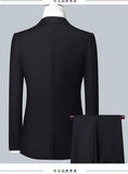 Suit Boutique Men's Fashion Business (Blazer+ Vest + Trousers) Gentleman's Wedding Casual Professional Formal Suit 3 Piece M-6XL