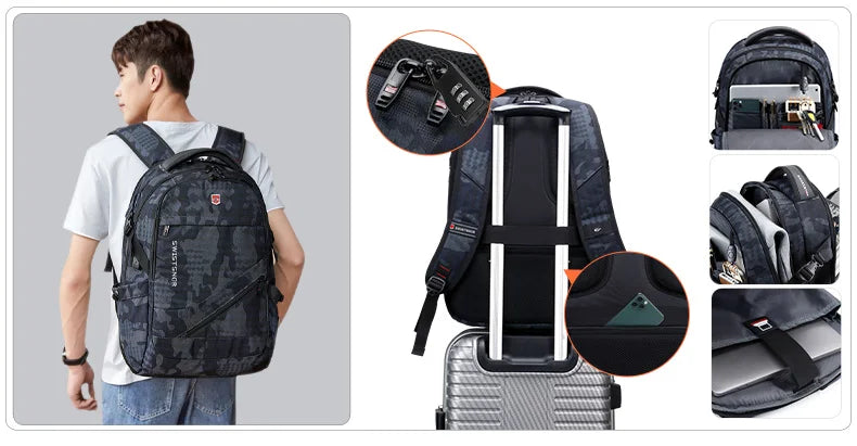 Mochila impermeable para portátil de 17/20 pulgadas 2025, mochila de viaje para hombre y mujer, mochila Oxford, mochila escolar moderna para hombre