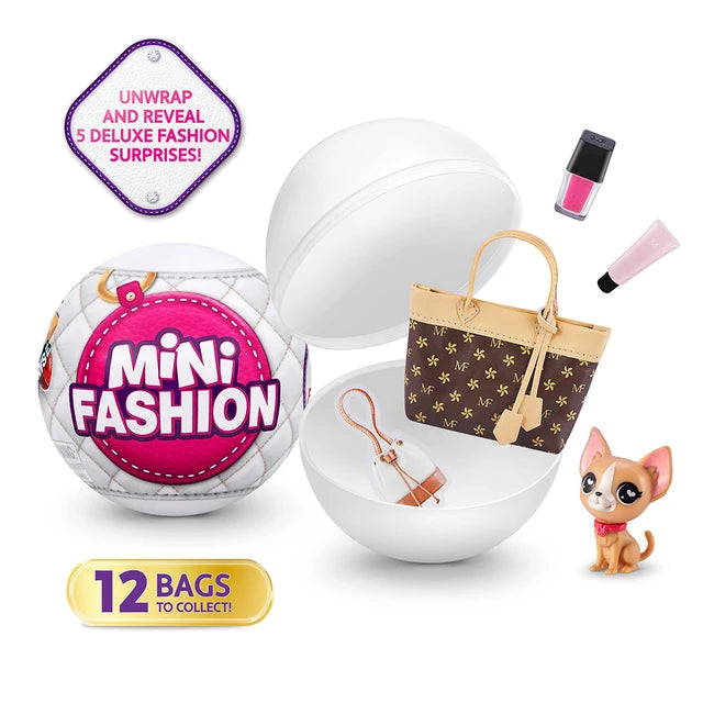 Caja Sorpresa Misteriosa Mini Brands, Juguetes Originales, 5 Sorpresas, Juguete Mini Brands, Bolso de Moda, Zapatos, Pelota 