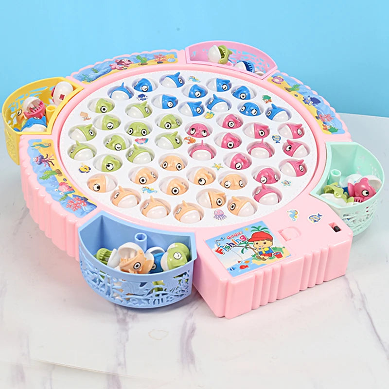 Fishing Toys, Hook Electric Spin With Music, Size Models Optional, Blue And Pink, Toys And Gifts For Kids, Cute Stickers, Practi
