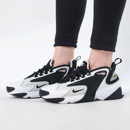 Nike Zoom 2K Air Speed Foam Non-Slip Breathable Mid-Top Air Cushion Casual Urban Commuting Running Shoes Women's Black and White Panda Ao0354-100