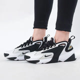 Nike Zoom 2K Air Speed Foam Non-Slip Breathable Mid-Top Air Cushion Casual Urban Commuting Running Shoes Women's Black and White Panda Ao0354-100