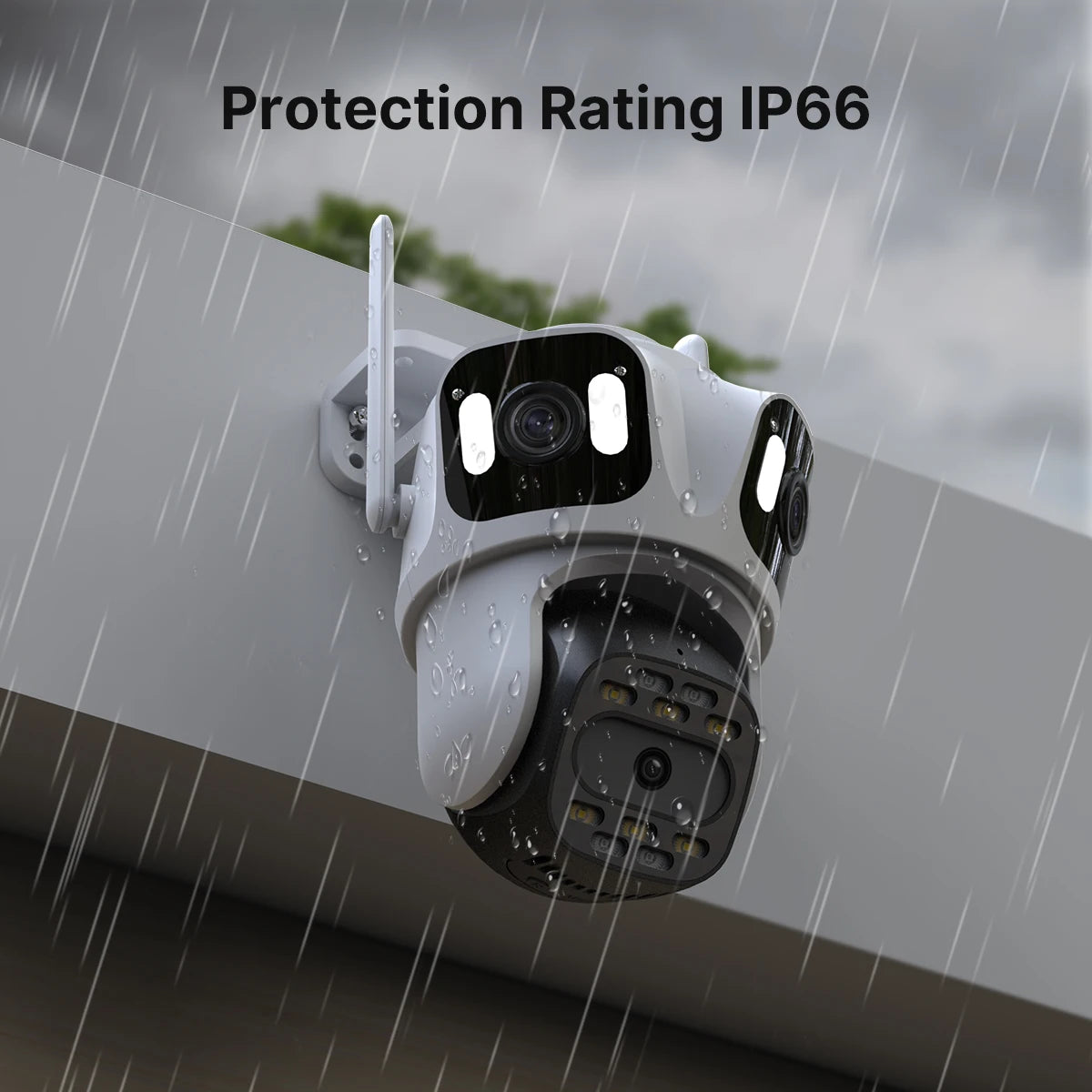 Three Lens PTZ IP Camera Outdoor HD Three Screen WiFi Security Camera Auto Tracking Dual Len Wirelss CCTV Camera iCsee