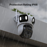 Three Lens PTZ IP Camera Outdoor HD Three Screen WiFi Security Camera Auto Tracking Dual Len Wirelss CCTV Camera iCsee