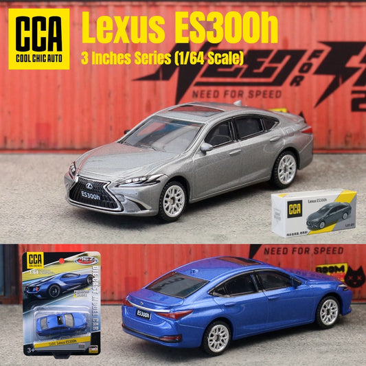 1/64 Leuxs ES300h Toy Car Model CCA MSZ 1:64 Diecast Vehicle Miniature Free Wheels Collection Suitable for Hot Wheels Gift Kid