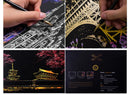 2 Sheets Scratch Paper Art Kit DIY Craft World Landmarks Animals City Scene Stylus Drawing Toy Adult Stress Relief Creative Gift