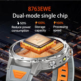 New 1400mAh Big Battery Smart Watch Men Outdoor GPS Flashlight IP68 Waterproof Bluetooth Call AMOLED Military Sports Smartwatch