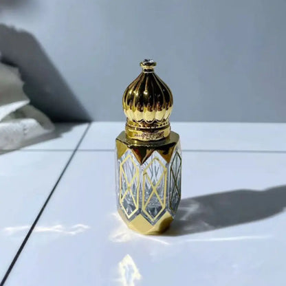 6ml Luxury Style Golden Refillable Perfume Bottles Glass Roll-on Essential Oil Bottle Empty Cosmetics Sample Test Container