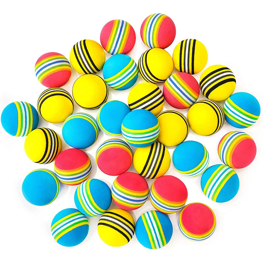 20pcs Golf Balls Light Rainbow Ball Range Ball 42mm Diameter Red Blue Yellow 3 Colors Pracitce Sports Ball Indoor Outdoor