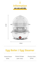 Automatic Electric Egg Streamer Multifunctional Electric Egg Boiler Double Layers Egg Cooker Mini Kitchen Breakfast Machine