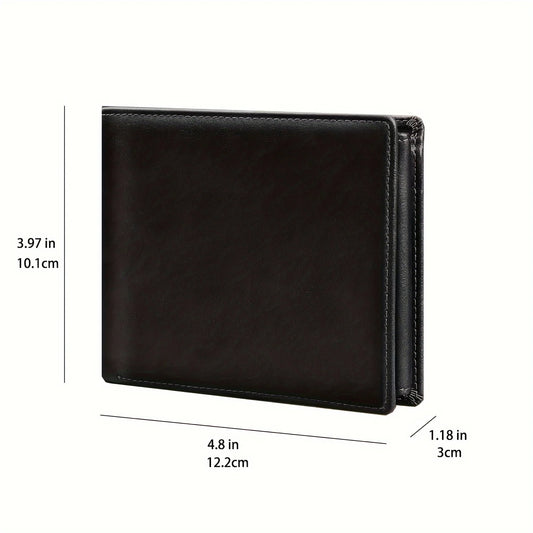 Tarjetero de cuero genuino de lujo hecho a mano para hombre, tarjetero de cuero para hombre, tarjetero de identificación, billetera para tarjetas