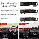 For Jeep Wrangler 2018-2022 Carplay LCD Instrument Panel Dual Screen Android Multimedia Video Player GPS Navigation Android Auto