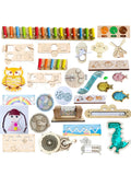 DIY Montessori  Busy Board Material Accessories Rainbow Card Water Pipe Aid Early Education Learning Skill Toy Wooden Toys Gifts