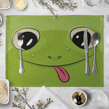 40X30cm Animal Cotton Linen Table Mat Cartoon Pig Bear Fox Frog Pattern Placemats For Children Kids Kitchen Dining Place Mats