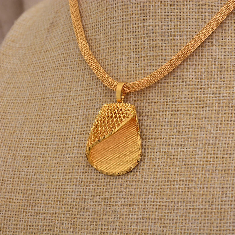 Jewelry Set For Women  Gold Plated With Necklace Pendant Nigerian Wedding Jewelry