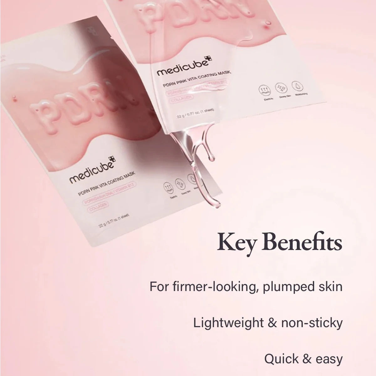 medicube Salmon DNA PDRN Pink Vita Coating Sheet Mask 10ea, Hydrogel Sheet Technology, Korean Skincare, K-Beauty, Korean Makeup