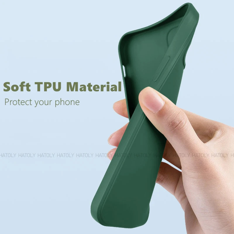 For iPhone 16 Case For iPhone 16 Pro Max Cover Original TPU Luxury Shockproof Liquid Silicone Protective Phone Cover iPhone 16