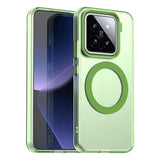 Magnetic Wireless Charging Case For Xiaomi 15 Mi 14 14T Pro Cover Candy Colors Transparent Back Shell Coque