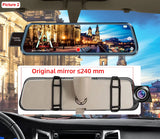 Acceo A37 Car DVR 10.0 Inch Rear View Mirror 2.5K Dash Cam 1080P Car Camera With Rear View Camera Video Recorder Registrar DVRs