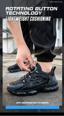 Rotating Button Safety Shoes Men Steel Toe Sneaker Air Cushion Work Shoes Man Puncture Proof Work Safety Boots Protective Shoes