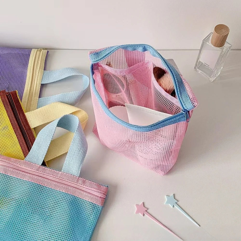 Soft Color Makeup Bag with Drain Holes Large Shower Organizer Travel Essentials
