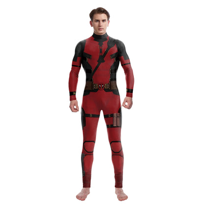 Halloween Adult Show Costume Marvel Costumes Deadpool Wolverine Play Costumes Slim Jumpsuit