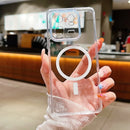Transparent For Magsafe Case for Xiaomi Mi 15 14 13 Pro Ultra 13T 14T Redmi Note 13 14 4G 5G Magnetic Shockproof Hard Cover