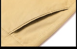 97% Cotton Men's Casual Pants Autumn Fashion Comfortable Elastic Slim Straight Business Trousers Black ArmyGreen Khaki