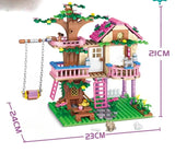 Friends City Tree House Summer Holiday Villa Castle Building Blocks Sets Garden Model DIY Toys Kids Girl Boy Child Birthday Gift