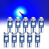 High Brightness 3030 Chips 10Pcs of T5 Led Bulb W3W W1.2W Play and Plug Car Interior Lights Auto Instrument Lamp 12V/24V