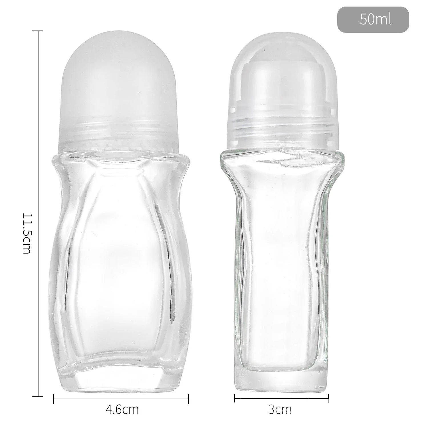 30/50ml Thick Glass Roller Bottle Empty Essential Oil Roll On Bottles Leak Proof Massage Roller Ball Refillable Bottle Container