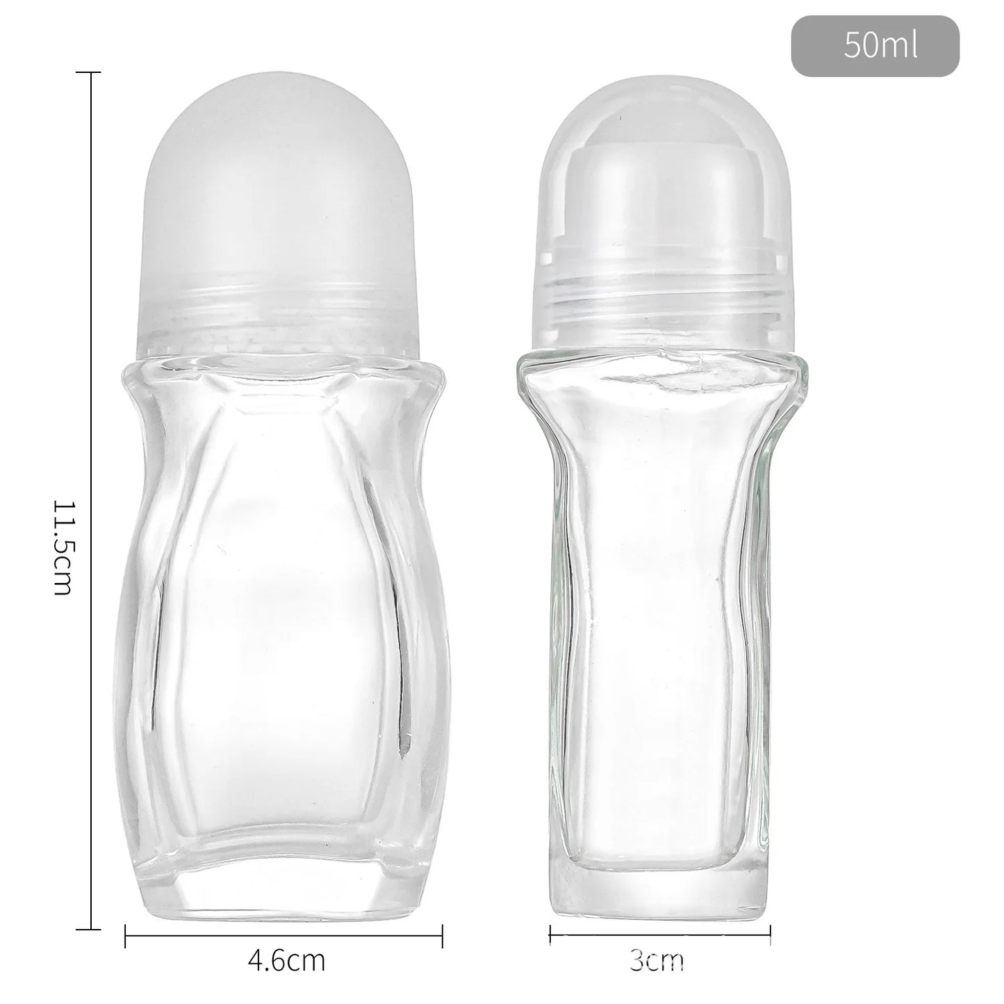 30/50ml Thick Glass Roller Bottle Empty Essential Oil Roll On Bottles Leak Proof Massage Roller Ball Refillable Bottle Container