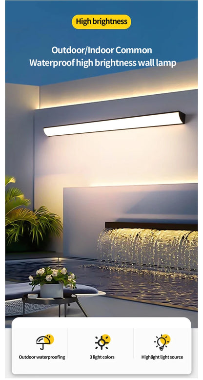 Outdoor wall lamp waterproof and rust proof hallway stairs garden walls balcony doors LED lights modern wall lights