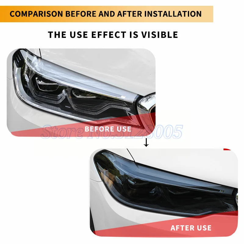Car Headlight & Taillight & Fog Light Lamp wrap Film Smoke Black TPH PU PPF Protective Film For Car Styling Motorcycle Decorate