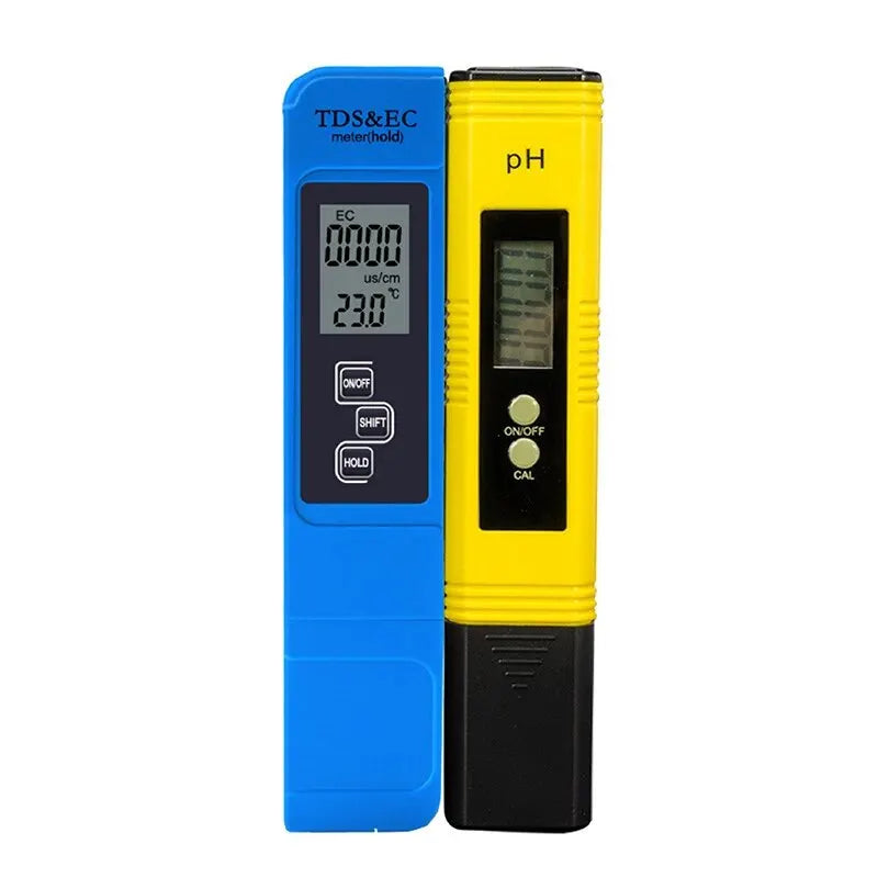 Medidor de pH y temperatura digital TDS de 2 piezas, 0,01 pH, alta precisión, 0-9990 ppm, TEMP y PPM.