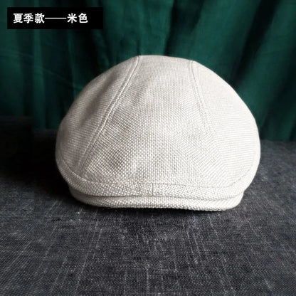 Men's Cap Classic Vintage Breathable Beret Hat for Men Visor French Artist Beanies Designer Cotton and Lined British Berets Hat
