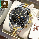 OLEVS Watch Men Top Brand Luxury Gold Quartz Military Watches Waterproof Date Luminous Stainless Steel Chronograph Clock Reloj