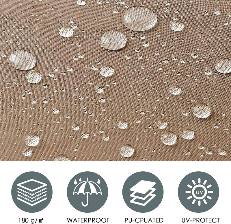 Awning Balcony Patio Retractable Awning UV50+ Sun Shade Awning Clamp Garden Sun Protection with Hand Crank Without Drilling