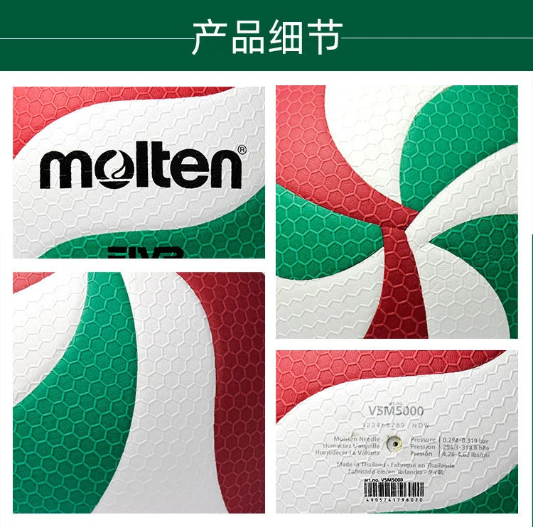 Molten V5M5000 Volleyball FIVB Approved Official Size 5 Volleyball For Women/Men Indoor Professional Match Training