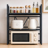 3-Tier Microwave Oven Rack Shelf Kitchen Countertop Oven Rack Expandable Seasoning Storage Rack Stand Storage Tableware Racks