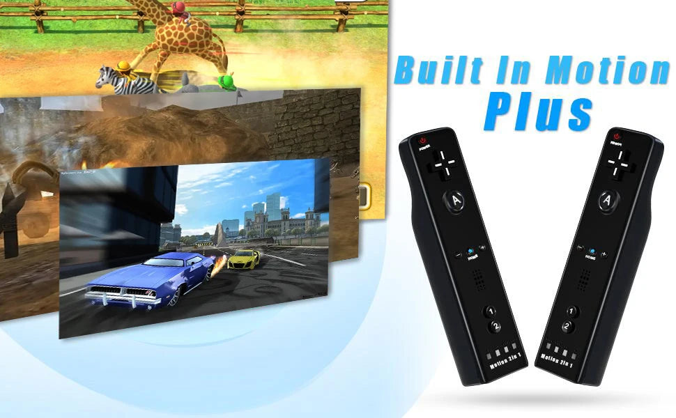Controllers for Nintendo Wii/Wii U Left/Right 2in1 Motion Plus Controller Wireless Remote Control Gamepad Video Game Accessories