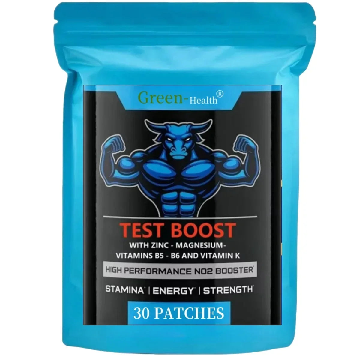 Testosterone Booster For Men Transdermal With Zinc 30 Patches