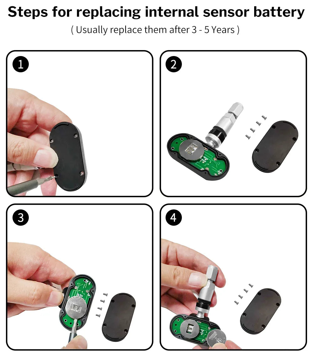 Deelife Car Tire Pressure Monitoring System Solar TPMS Tire Pressure Monitor Tire Pressure Control System