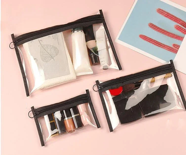 PVC Transparent Makeup Bag Women Cosmetic Bags Toiletry Wash Bag Travel Cosmetic Organizer Kids Coin Purse Coin Pouch Card Bag